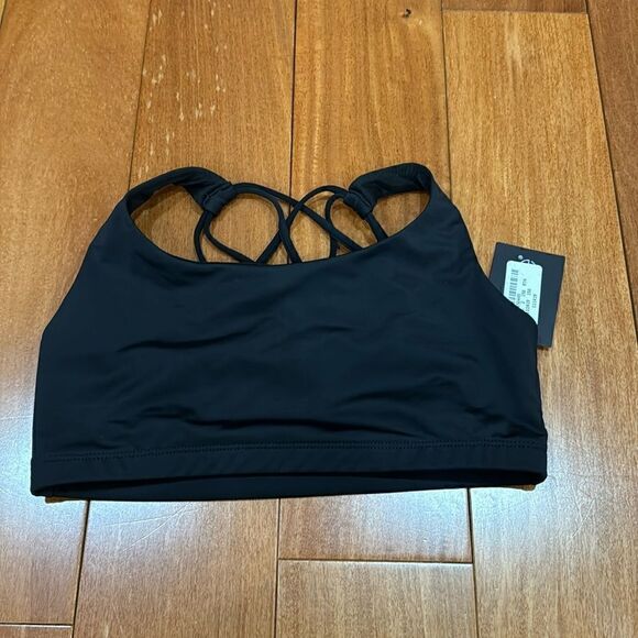 NWT Onzie chic black yago workout sports bra size L - Picture 3 of 9